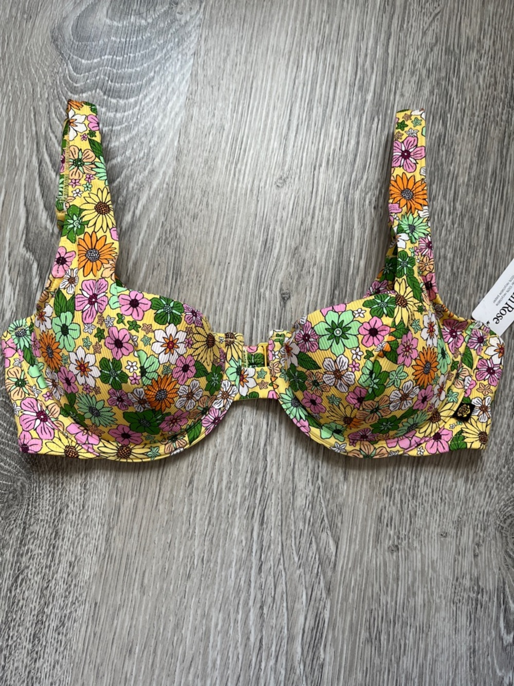 La Vie en Rose Floral Bikini Top